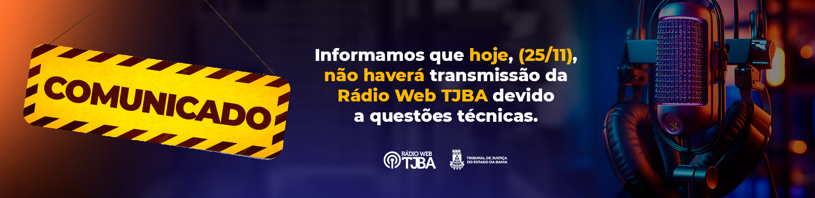 Imagem de banner com título Banner Radio Web – Comunicado 25-11