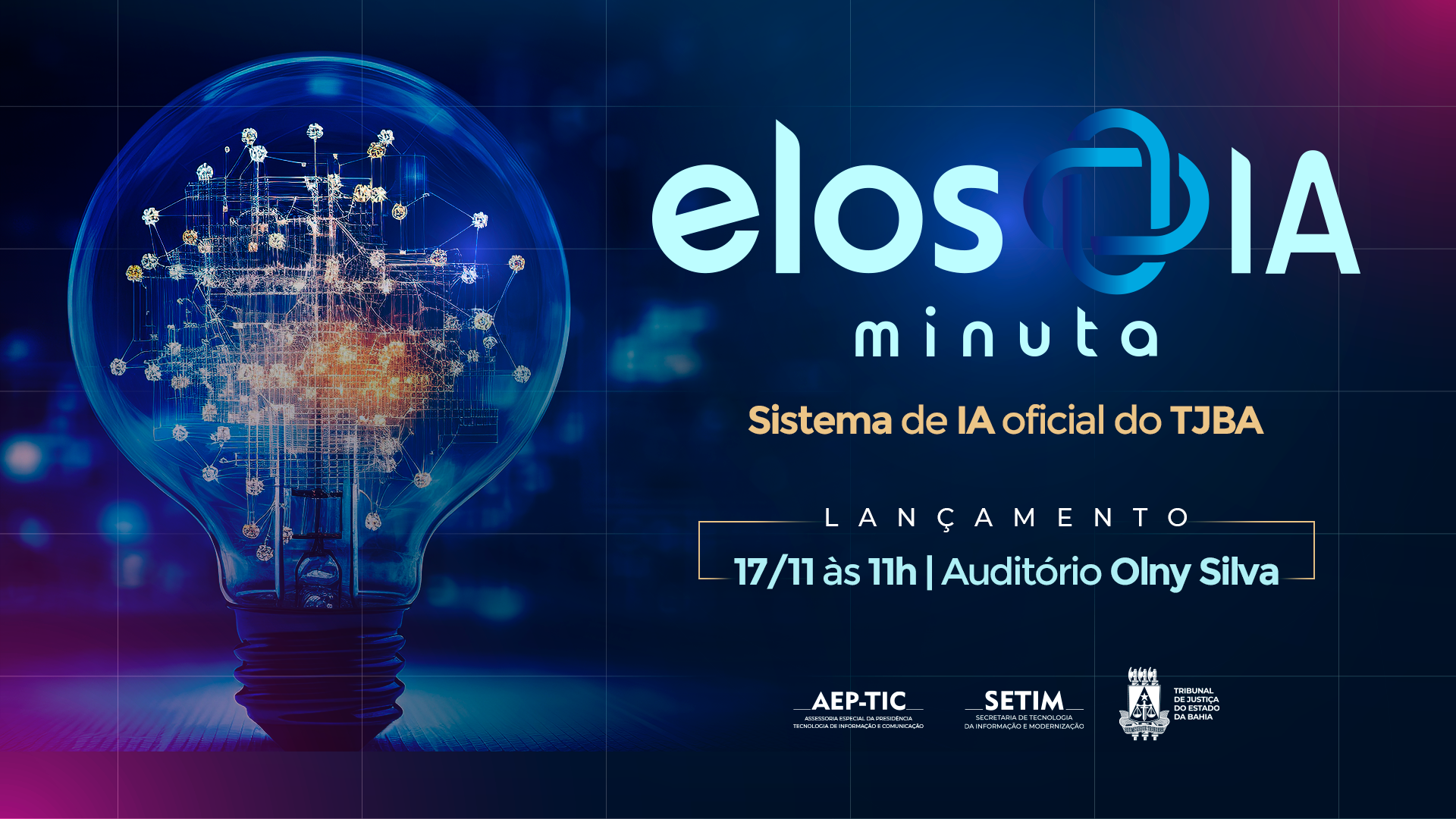 TJBA adota o Elos Minuta IA, sistema de inteligência artificial oficial do Judiciário baiano; ferramenta auxilia magistrados e servidores em atos processuais   