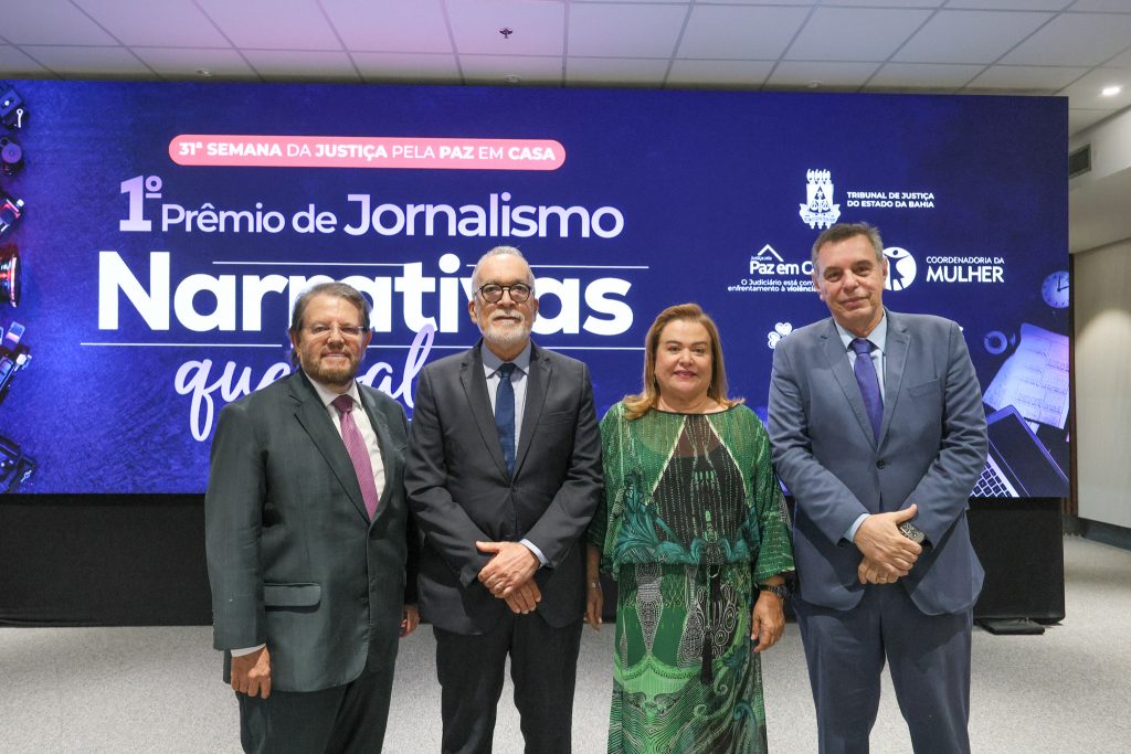 Premiação do TJBA a jornalistas e debate sobre o papel da mídia no enfrentamento à violência contra as mulheres marcam a abertura da 31ª Semana da Justiça pela Paz em Casa   