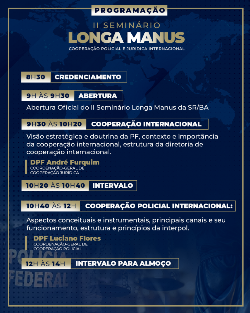 TJBA sedia o II Seminário Longa Manus no dia 27 de novembro