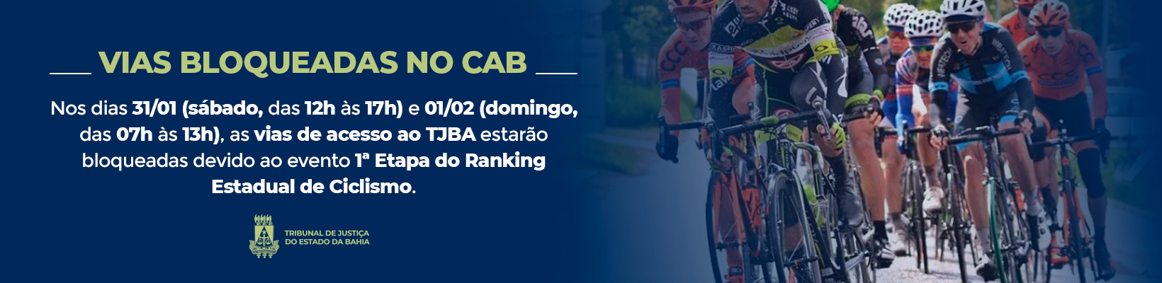 Imagem de banner com título Ciclismo – 2026
