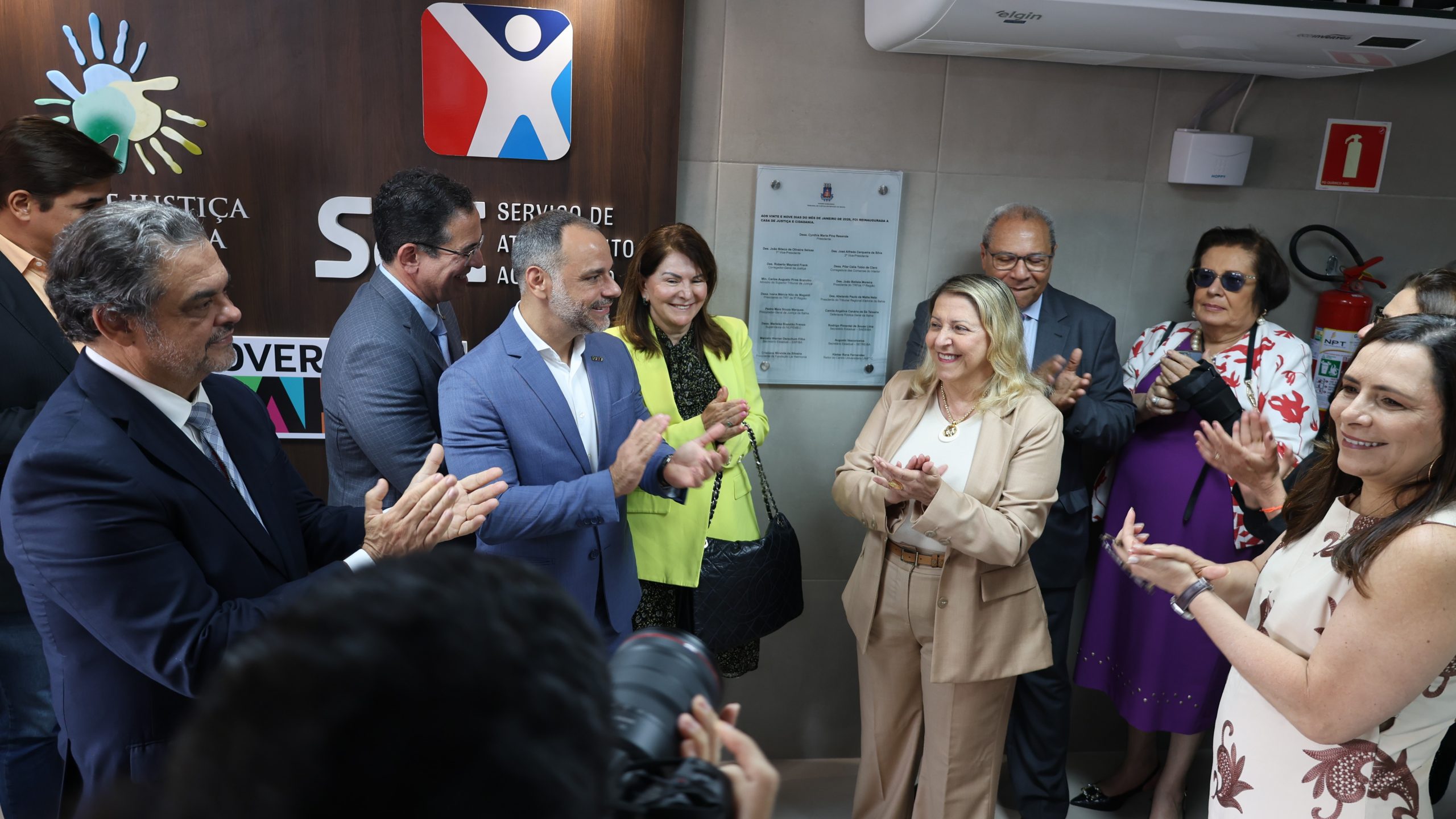 TJBA reinaugura Casa de Justiça e Cidadania na Fundação Lar Harmonia; espaço oferece serviços gratuitos de diversas instituições    