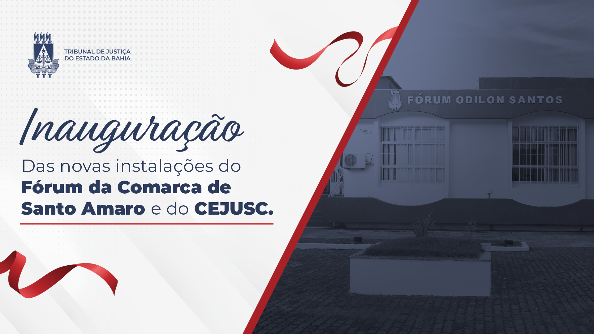 Reinauguração do Fórum de Santo Amaro e instalação de CEJUSC acontecem amanhã (14); acompanhe a transmissão da solenidade ao vivo   