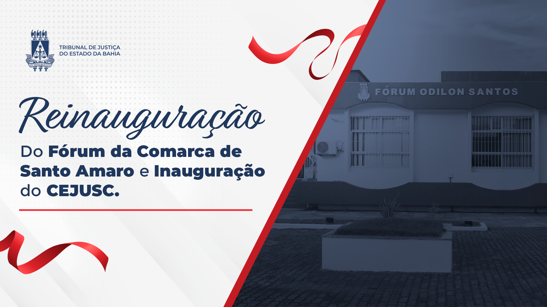 Reinauguração do Fórum de Santo Amaro e instalação de CEJUSC acontecem amanhã (14); acompanhe a transmissão da solenidade ao vivo   