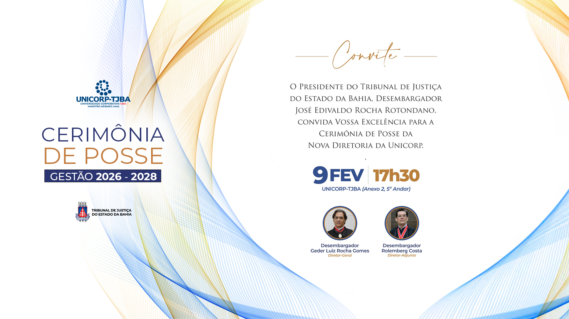 Cerimônia de Posse da Nova Diretoria da UNICORP irá acontecer no dia 09 de fevereiro   