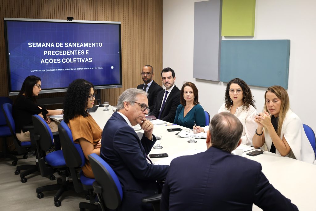 TJBA apresenta projeto-piloto da Semana de Saneamento de Precedentes e Ações Coletivas às instituições do sistema de justiça