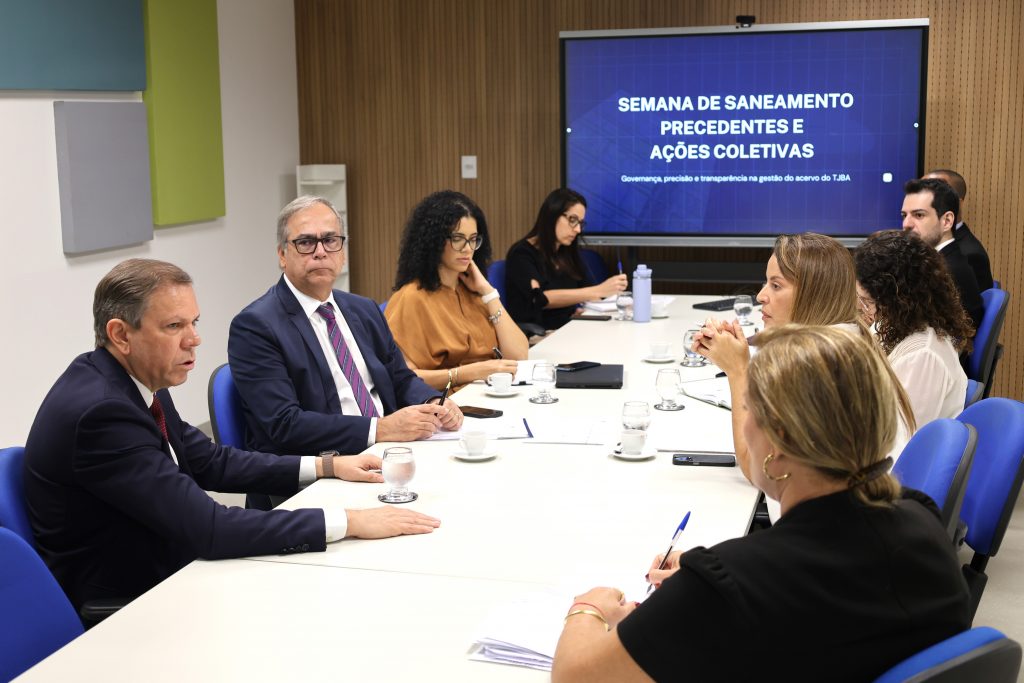 TJBA apresenta projeto-piloto da Semana de Saneamento de Precedentes e Ações Coletivas às instituições do sistema de justiça