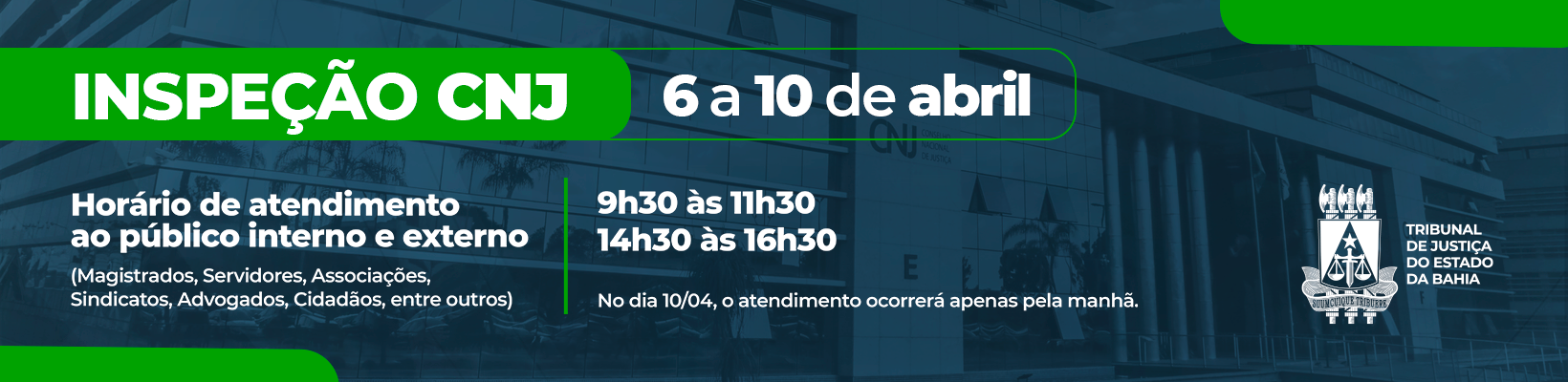 Imagem de banner com título Inspeção CNJ 2026