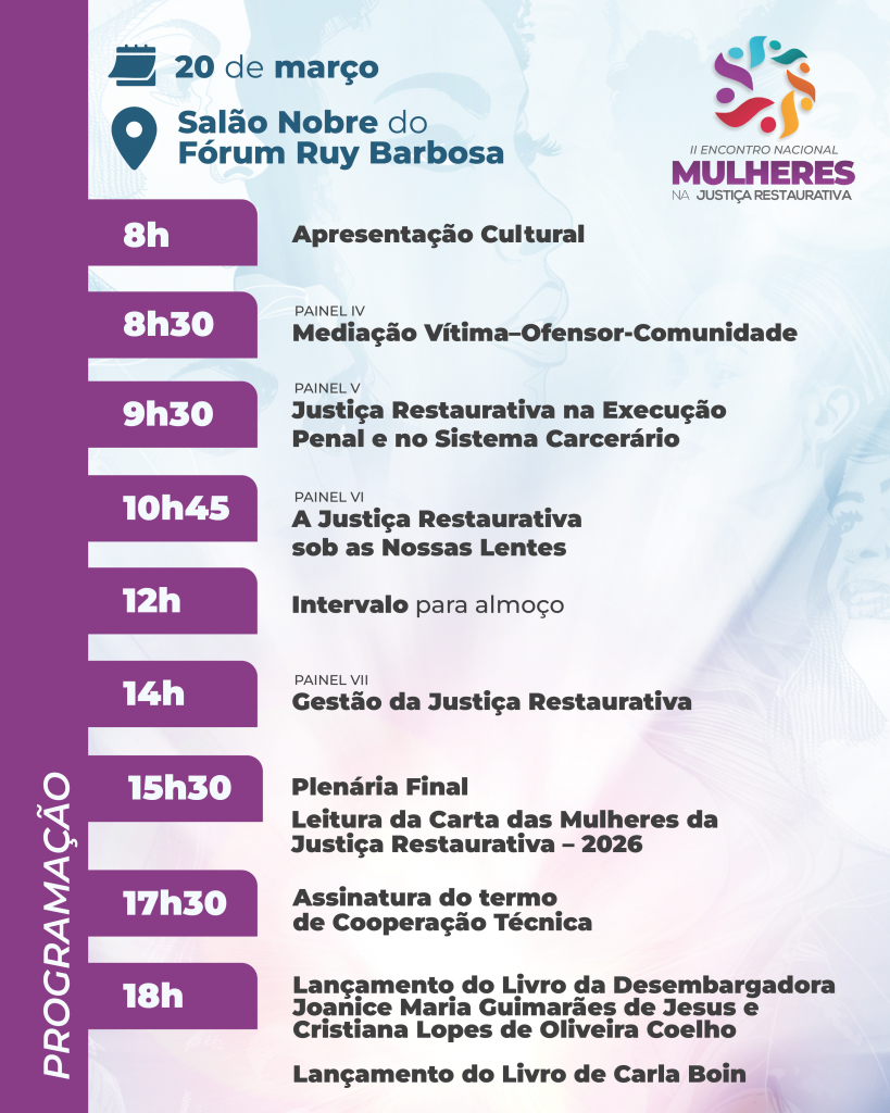 II Encontro Nacional de Mulheres na Justiça Restaurativa inicia com reconhecimento do protagonismo feminino e lançamento da Revista Consenso    