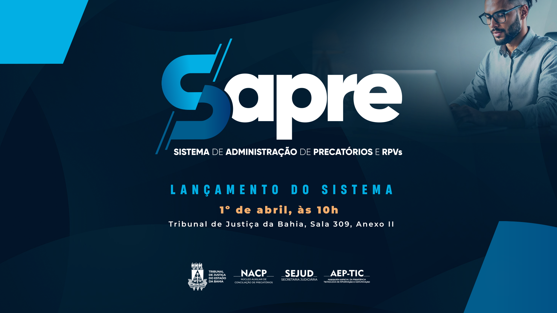 Sistema SAPRE reforça modernização do TJBA na gestão de precatórios e RPVs: novidade será apresentada em evento para convidados   