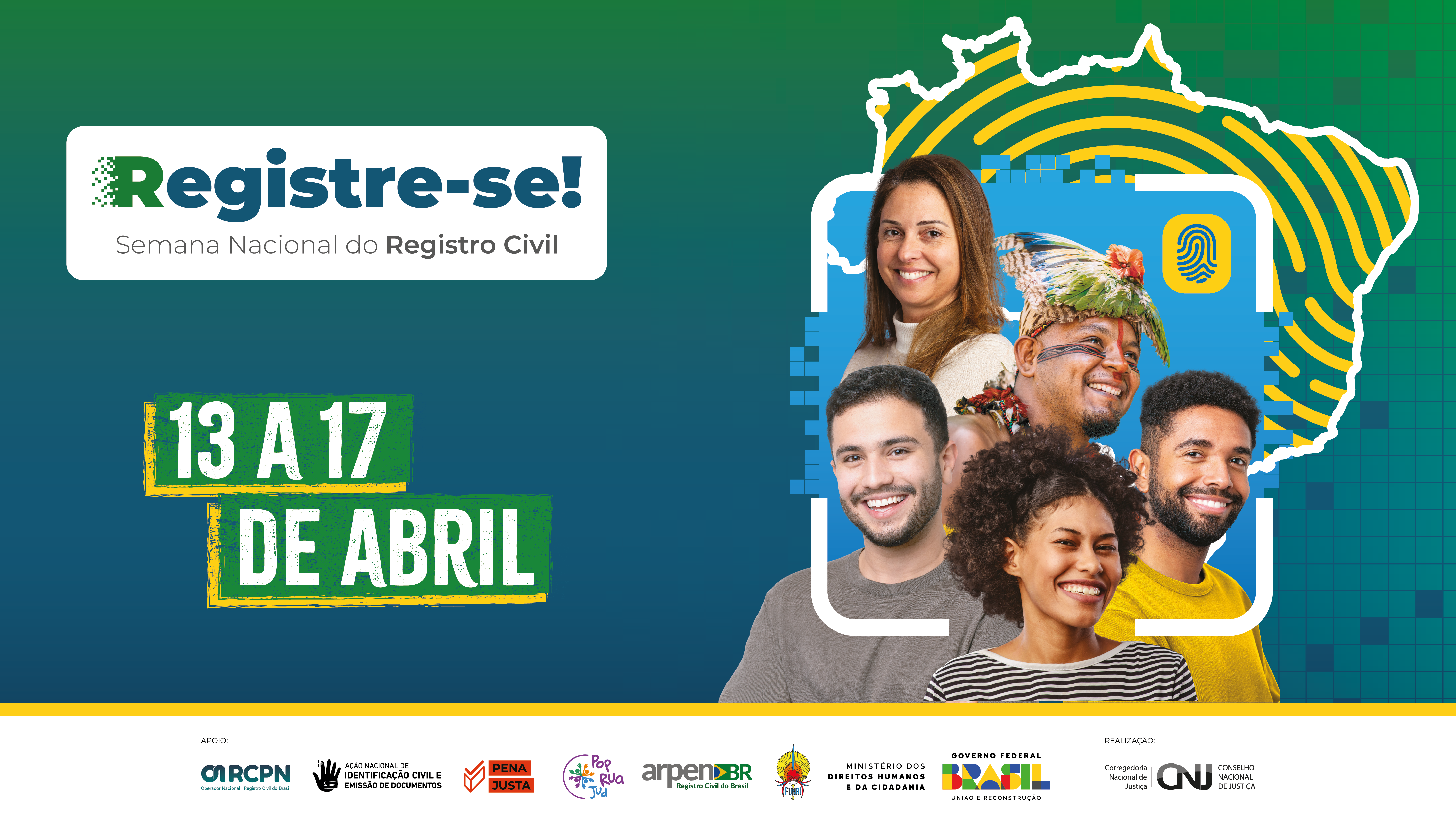 Registre-se: 4ª edição da Semana Nacional de Registro Civil promove mutirões para emissão de documentos   