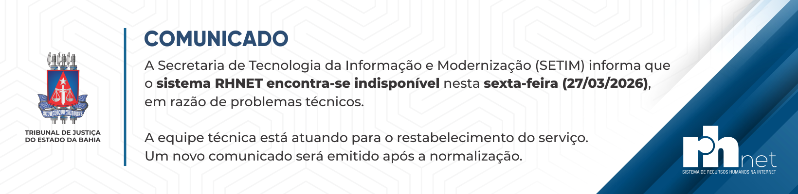 Imagem de banner com título rhnet indisponivel