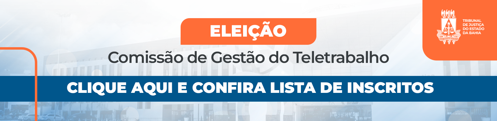 Imagem de banner com título INSCRITOS COMISSÃO TELETRABALHO