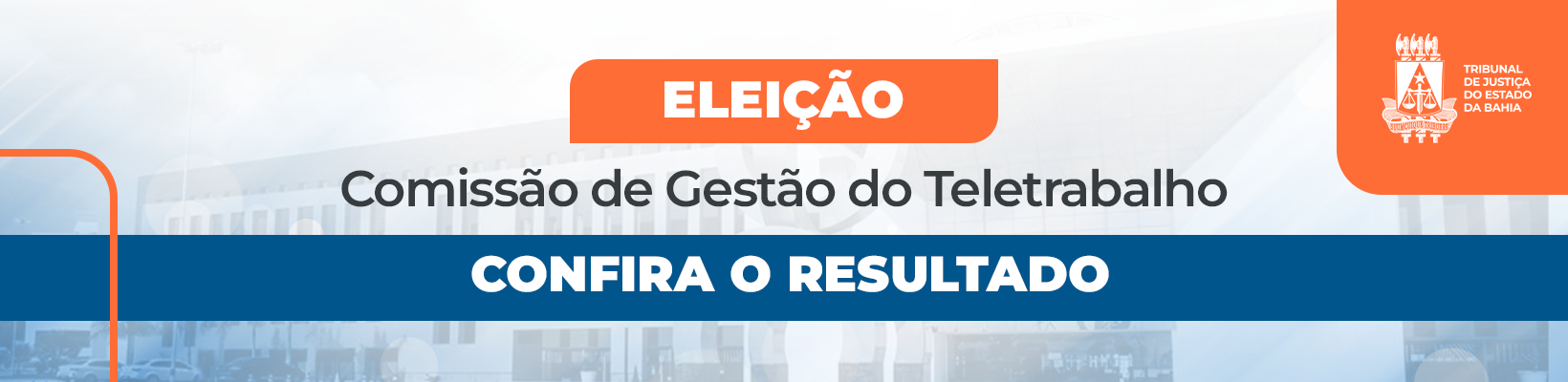 Imagem de banner com título RESULTADO COMISSÃO TELETRABALHO