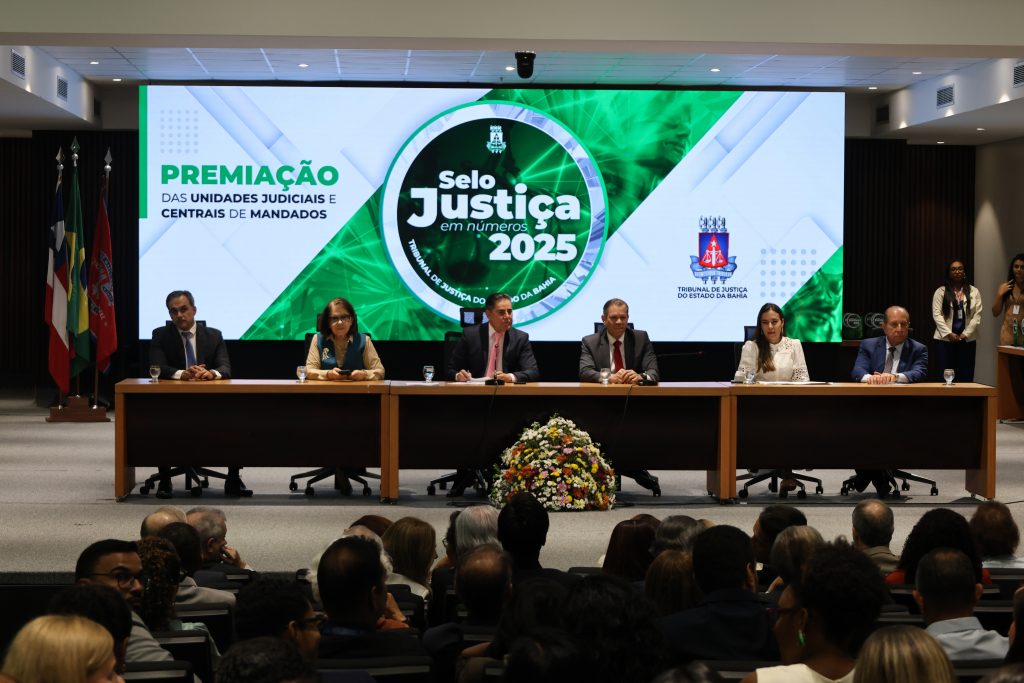 Unidades que alcançaram excelência de atuação em 2025 são premiadas com o Selo Justiça em Números TJBA