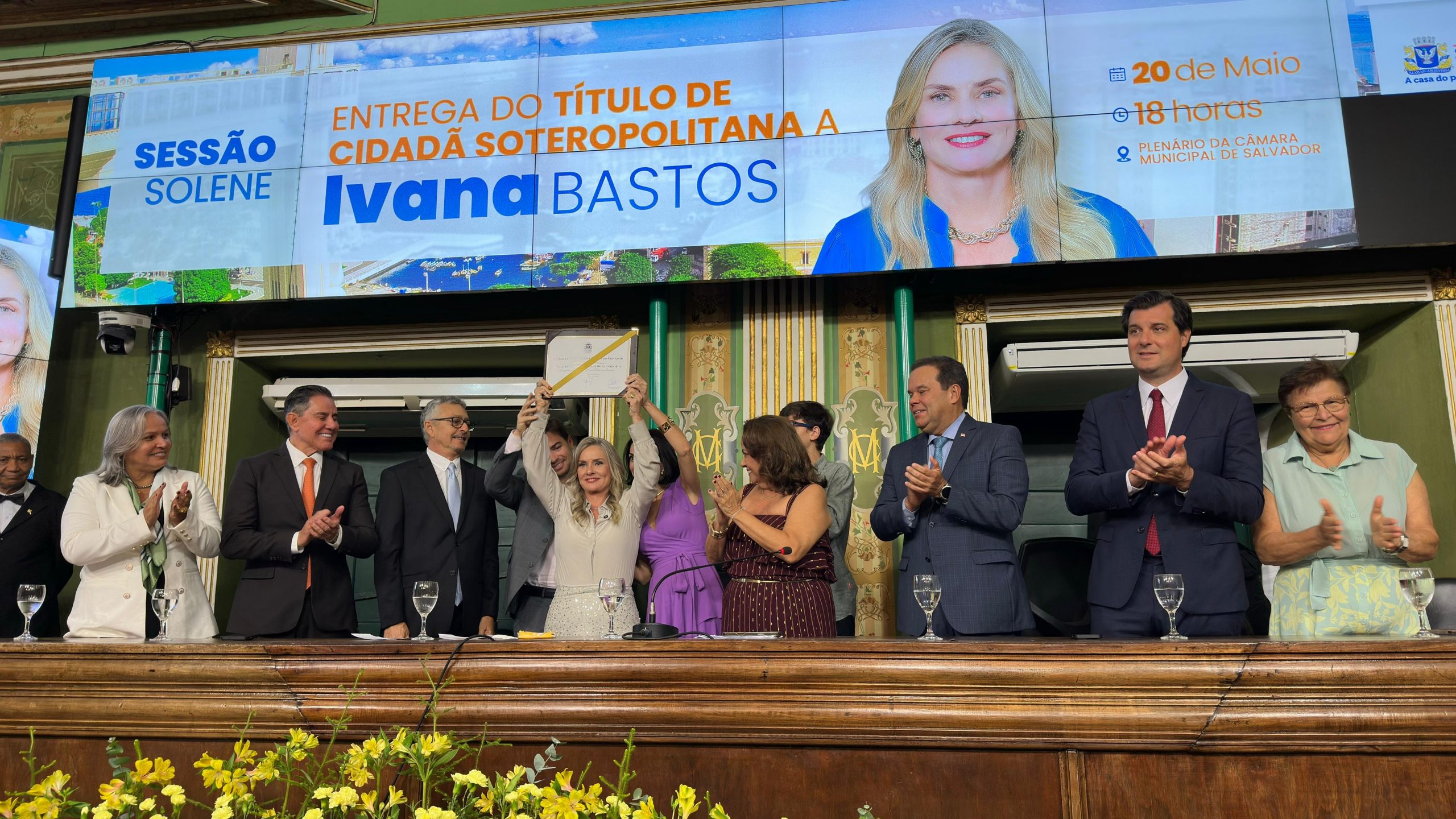"Voz de Ivana ecoa em todos os rincões da Bahia", diz Presidente do TJBA durante entrega de Título de Cidadã de Salvador à Presidente da ALBA  
