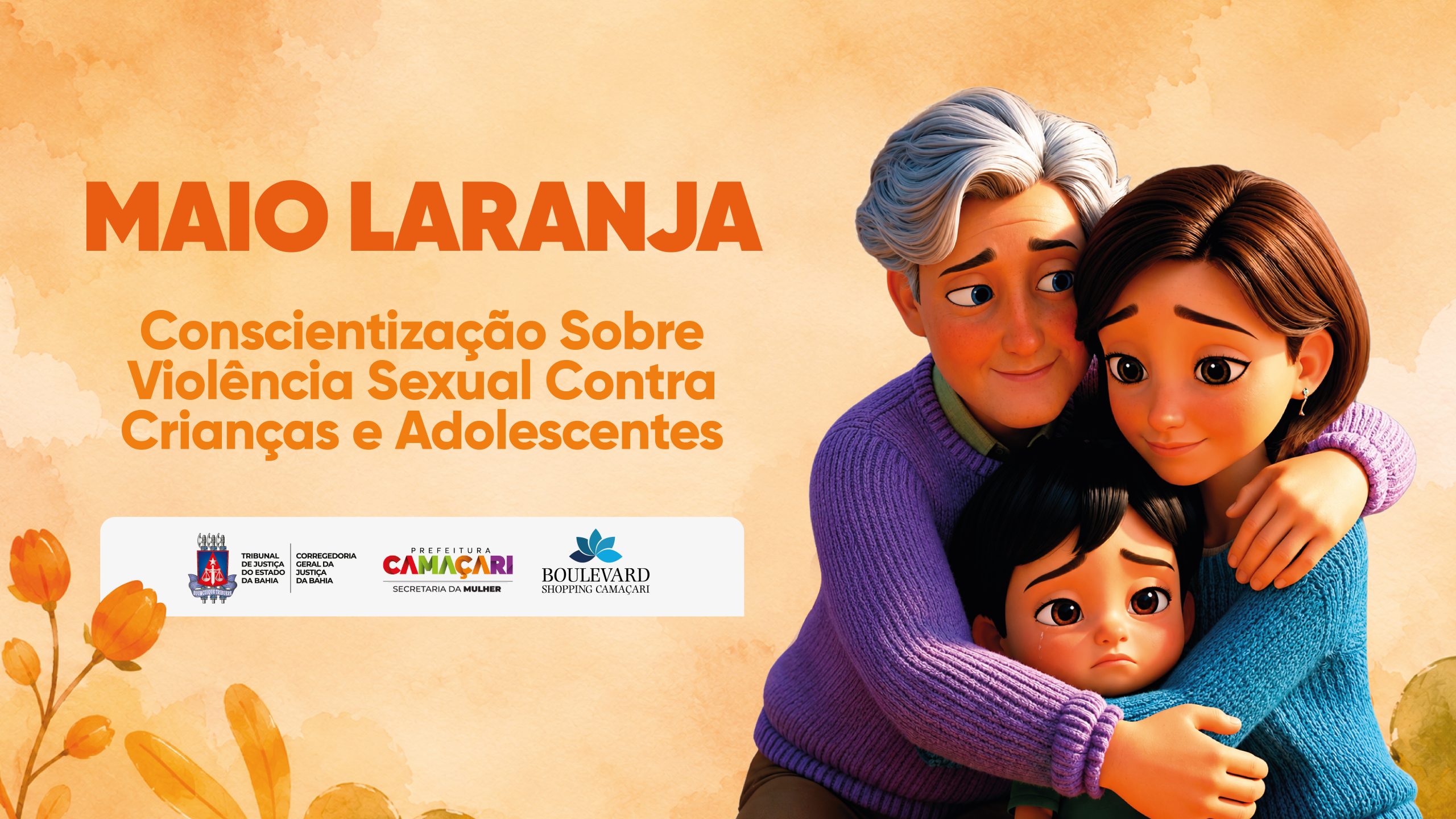 Tribunal de Justiça da Bahia e Prefeitura de Camaçari lançam campanha Maio Laranja e promovem ação do Imposto do Bem nesta sexta-feira (15)   
