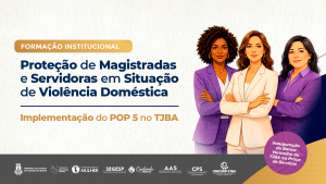 TJBA inaugura Banco Vermelho, símbolo de combate à violência contra a mulher, durante formação institucional nesta terça-feira (16)  