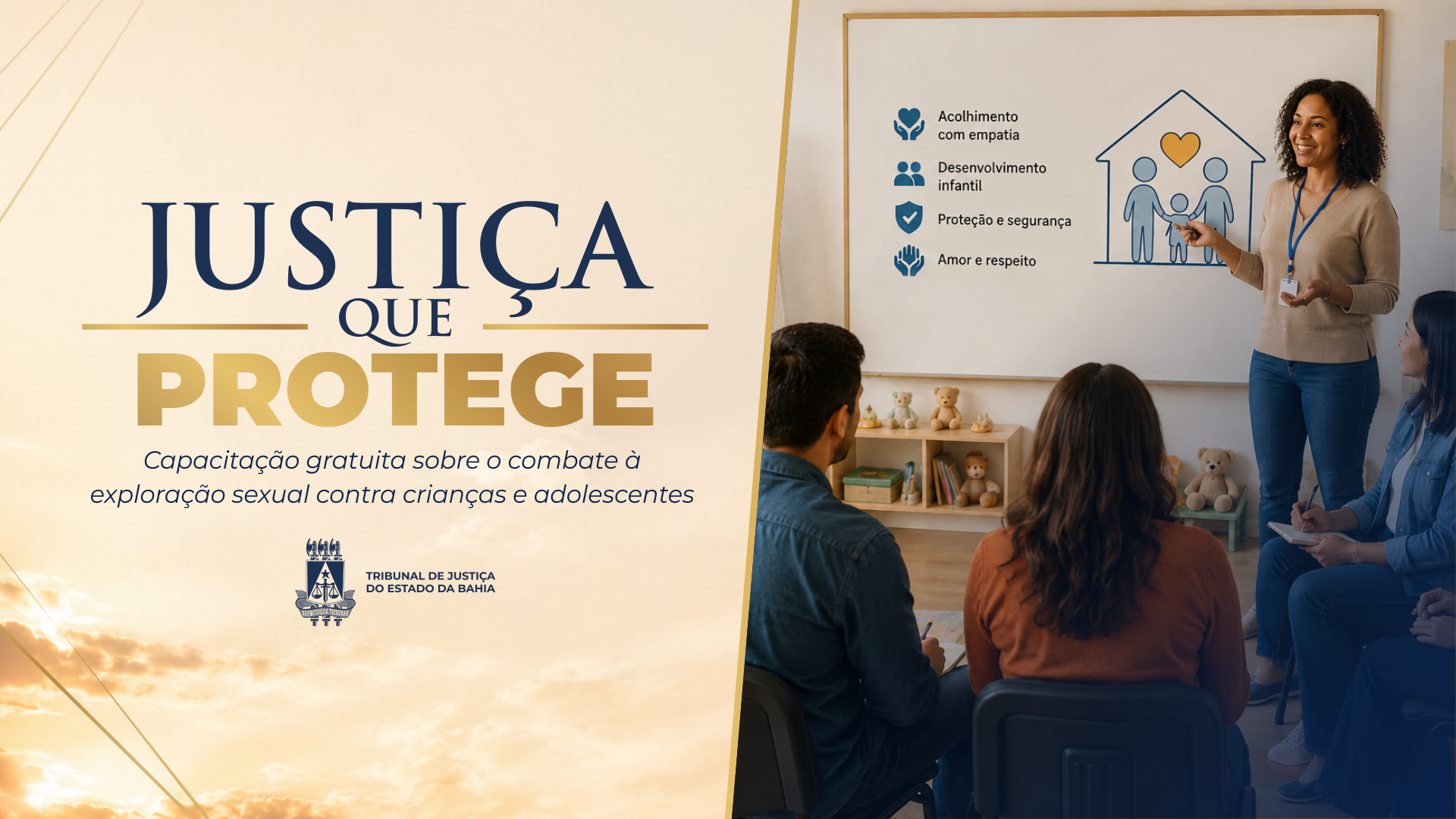 Justiça que protege: TJBA promove capacitação, gratuita, sobre o combate à exploração sexual contra crianças e adolescentes    