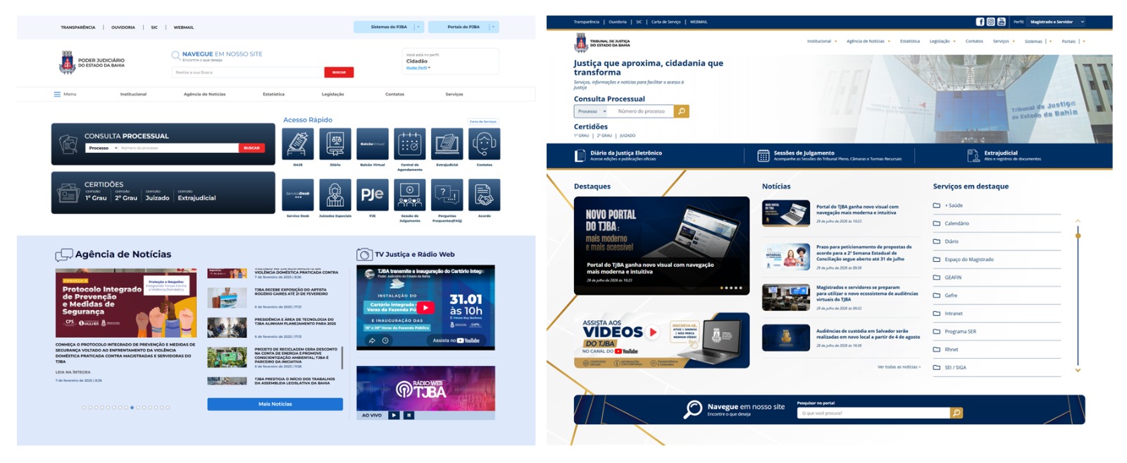 Portal do TJBA ganha novo visual com navegação mais moderna e intuitiva