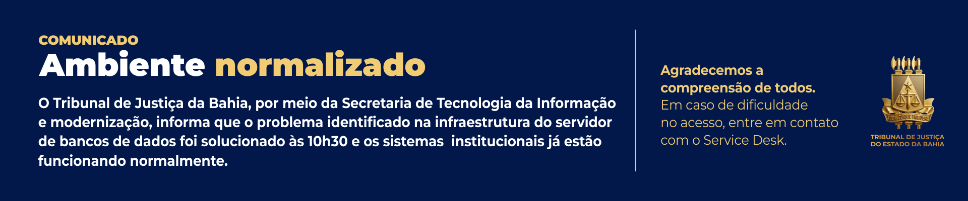 Banner – ambiente normalizado