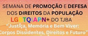 3ª SEMANA DE PROMOÇÃO E DEFESA DOS DIREITOS DA POPULAÇÃO LGBTQIAPN+ DO TJBA: SEMINÁRIO E MESA TEMÁTICA – EMPREGABILIDADE DA POPULAÇÃO LGBTQIAPN+